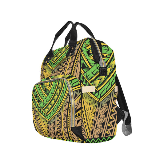 Polynesian Tribal Color Diaper Bag Backpack