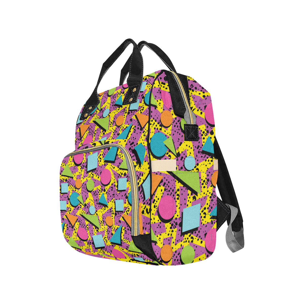 80s Pattern Print Design 1 Diaper Bag Backpack