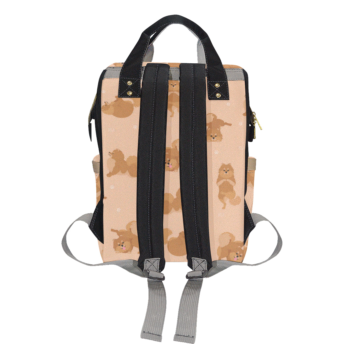 Pomeranians Pattern Print Design A06 Diaper Bag Backpack