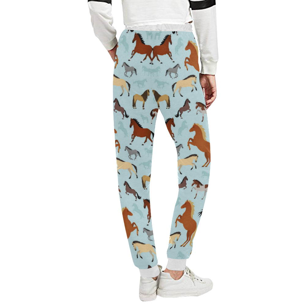 Horse Cute Themed Pattern Print Unisex Sweatpants