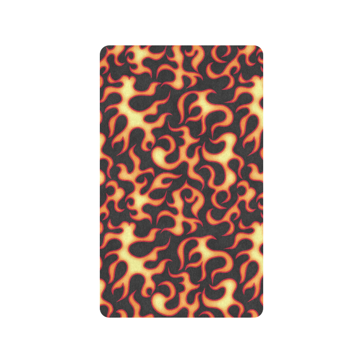 Flame Fire Themed Print Rubber Doormat
