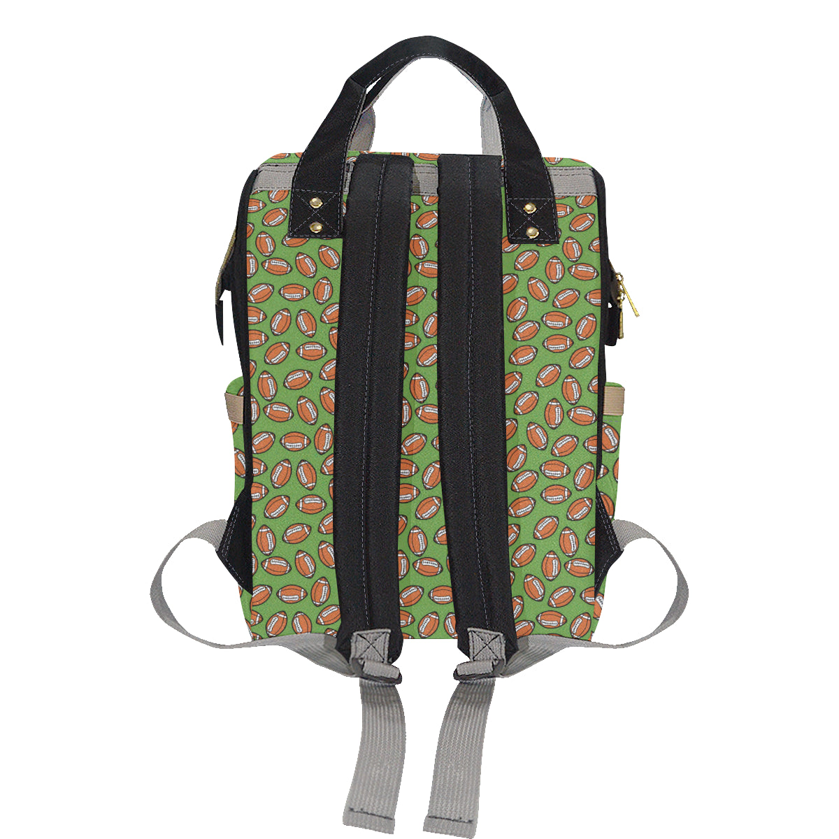 American Football on Green Design Diaper Bag Backpack