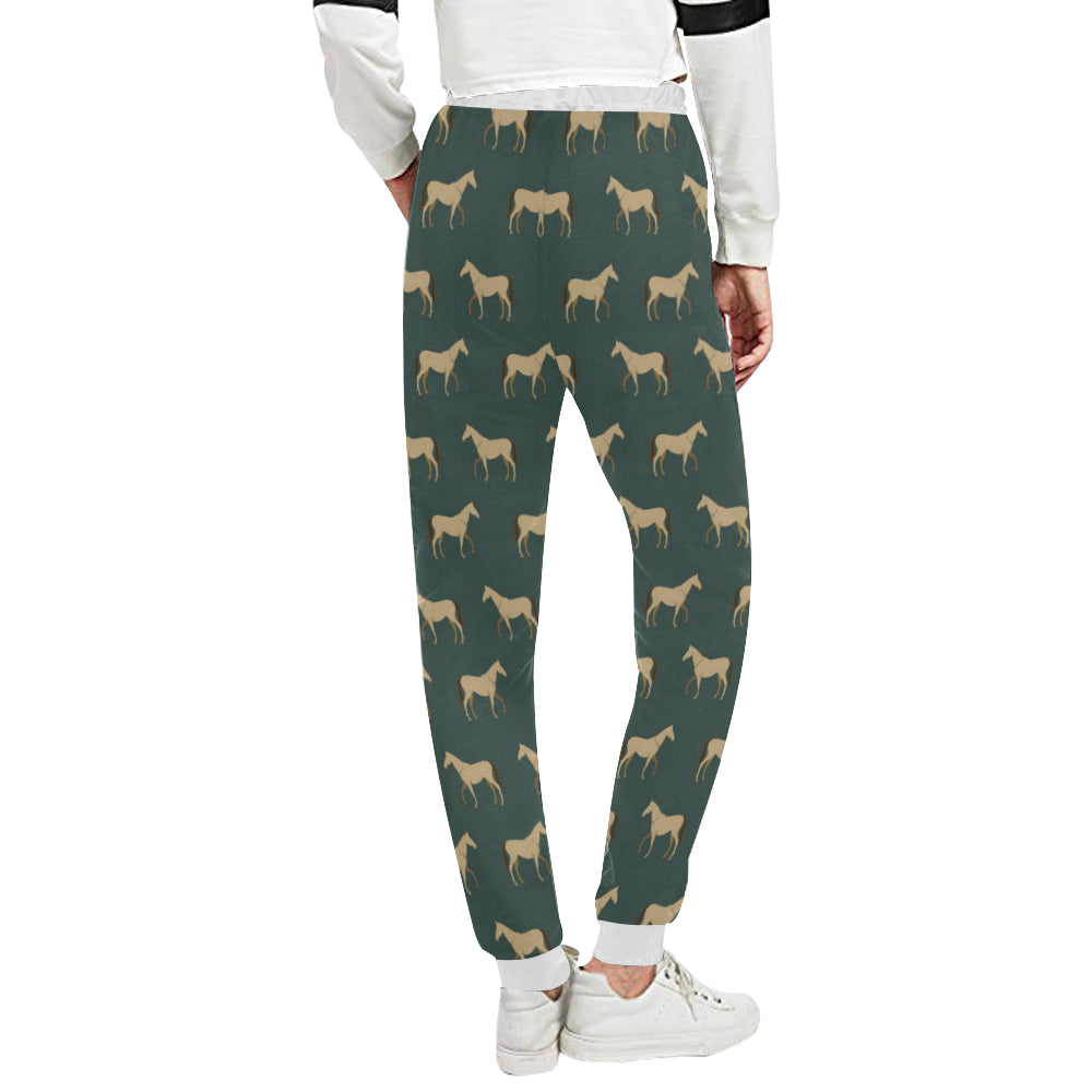 Horse Classic Themed Pattern Print Unisex Sweatpants