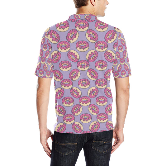 Donut Pattern Print Design DN015 Men Polo Shirt