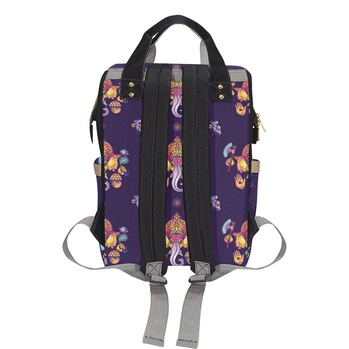 Ganesha Pattern Print Design 04 Diaper Bag Backpack