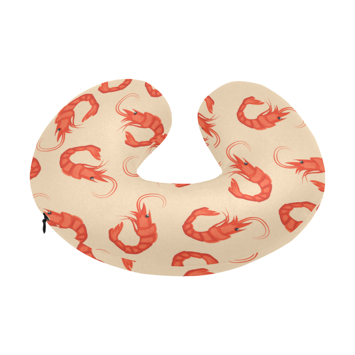 Prawn Pattern Print Design 02 U-Shaped Travel Neck Pillow