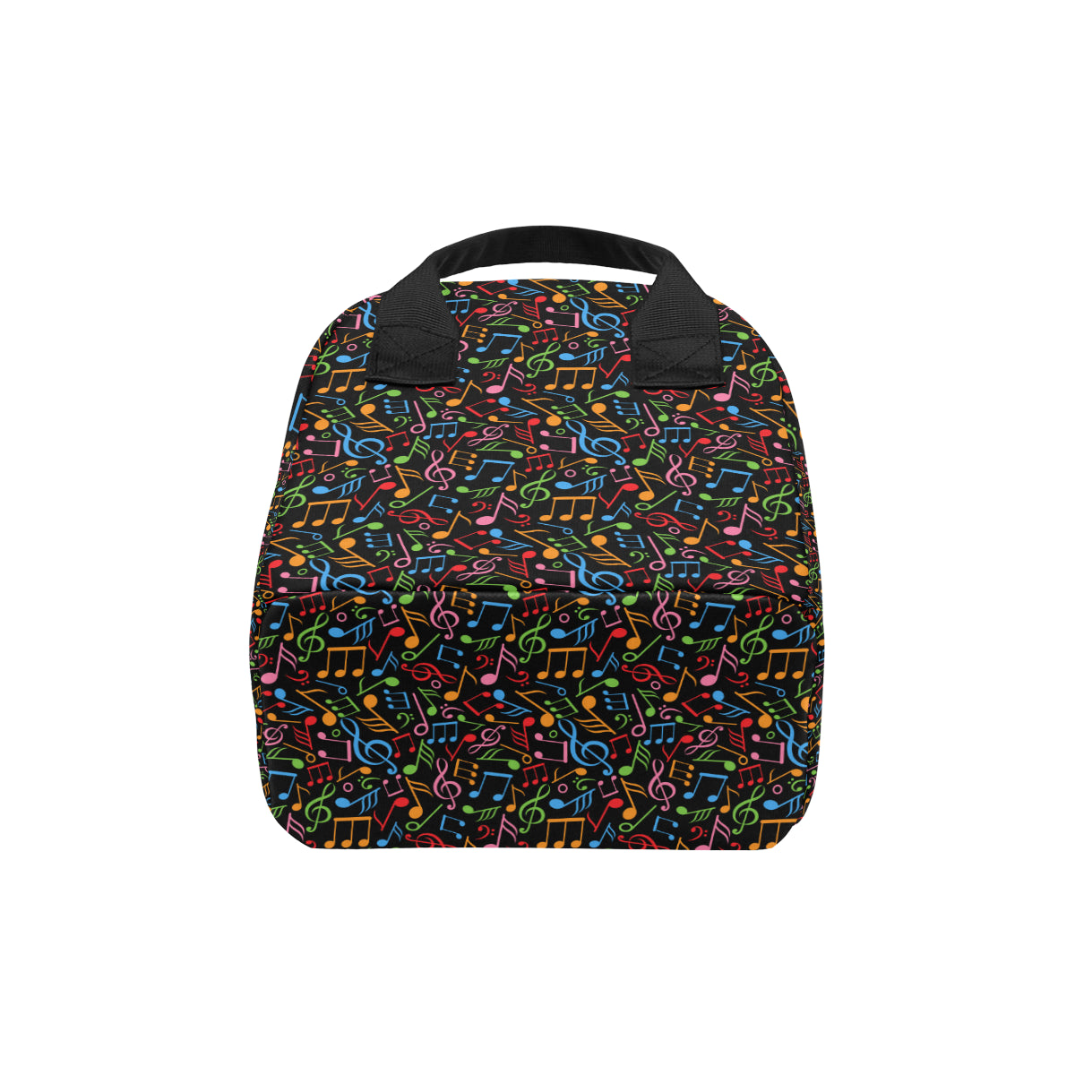Music Note Colorful Themed Print Insulated Lunch Bag