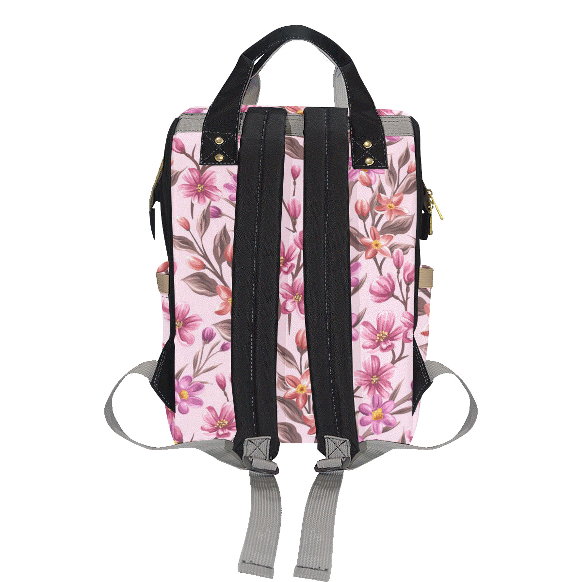Summer Floral Pattern Print Design SF09 Diaper Bag Backpack