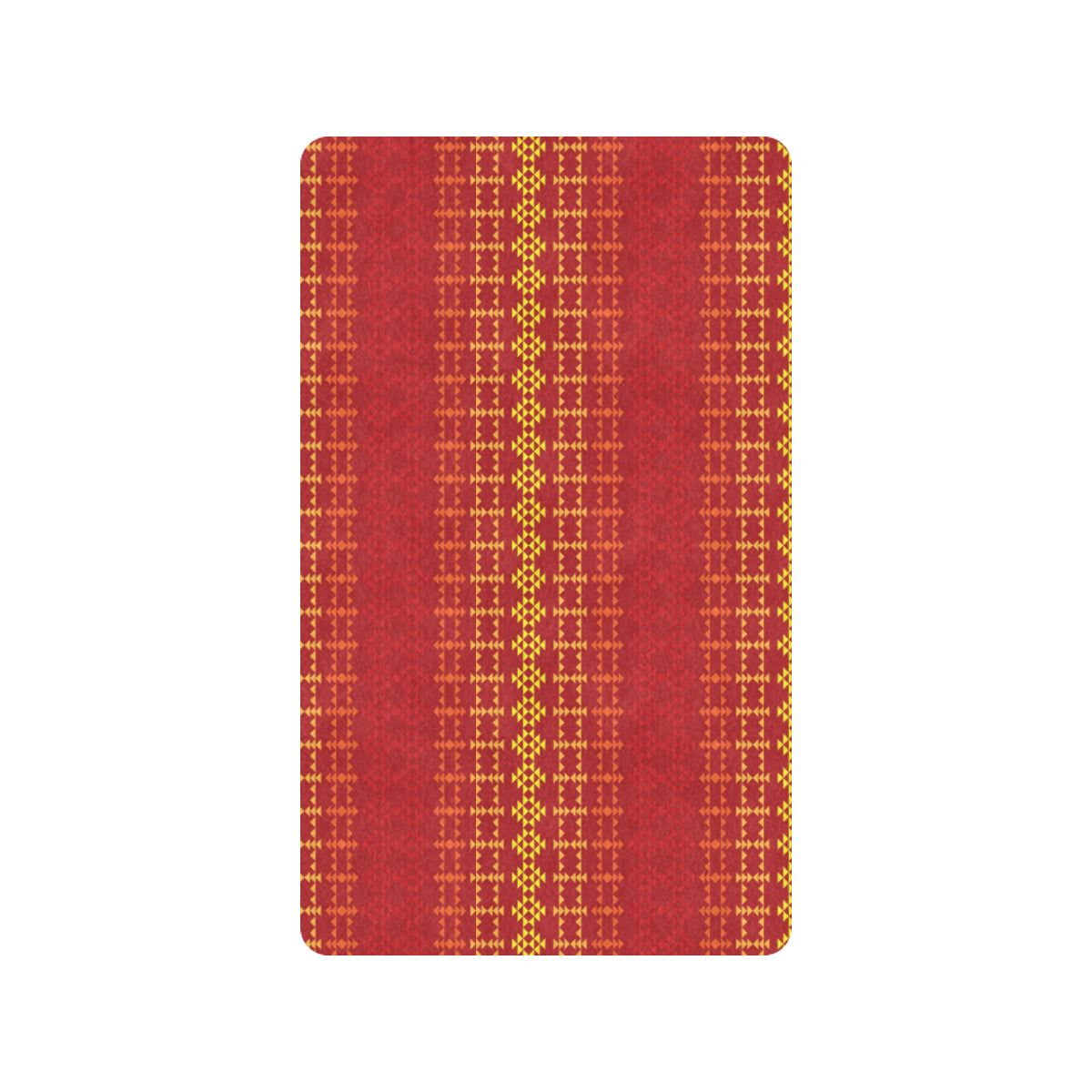 Southwest Red Gold Design Themed Print Rubber Doormat