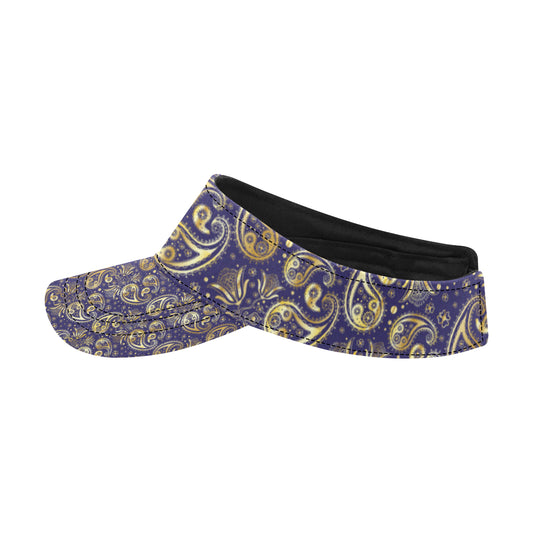 Paisley Blue Yellow Design Print Unisex Sun Visor