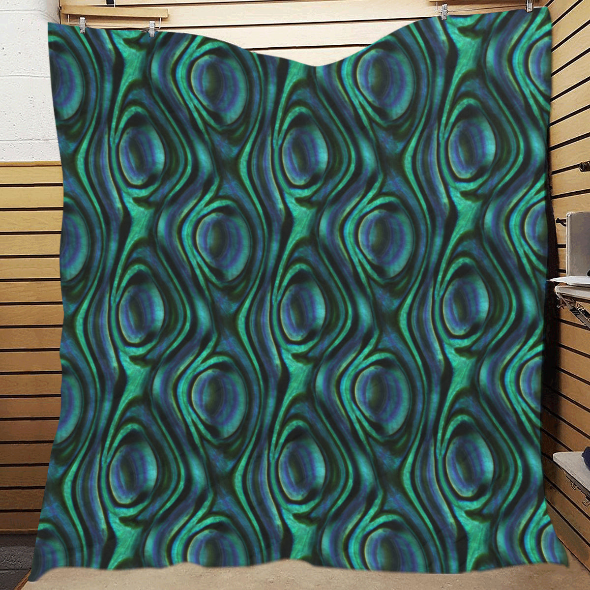 Abalone Pattern Print Design 01 Premium Quilt