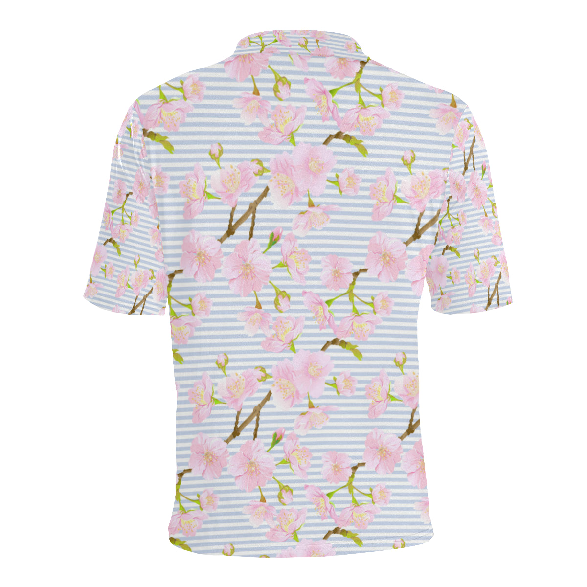 Pink Cherry Blossom Sakura Men Polo Shirt