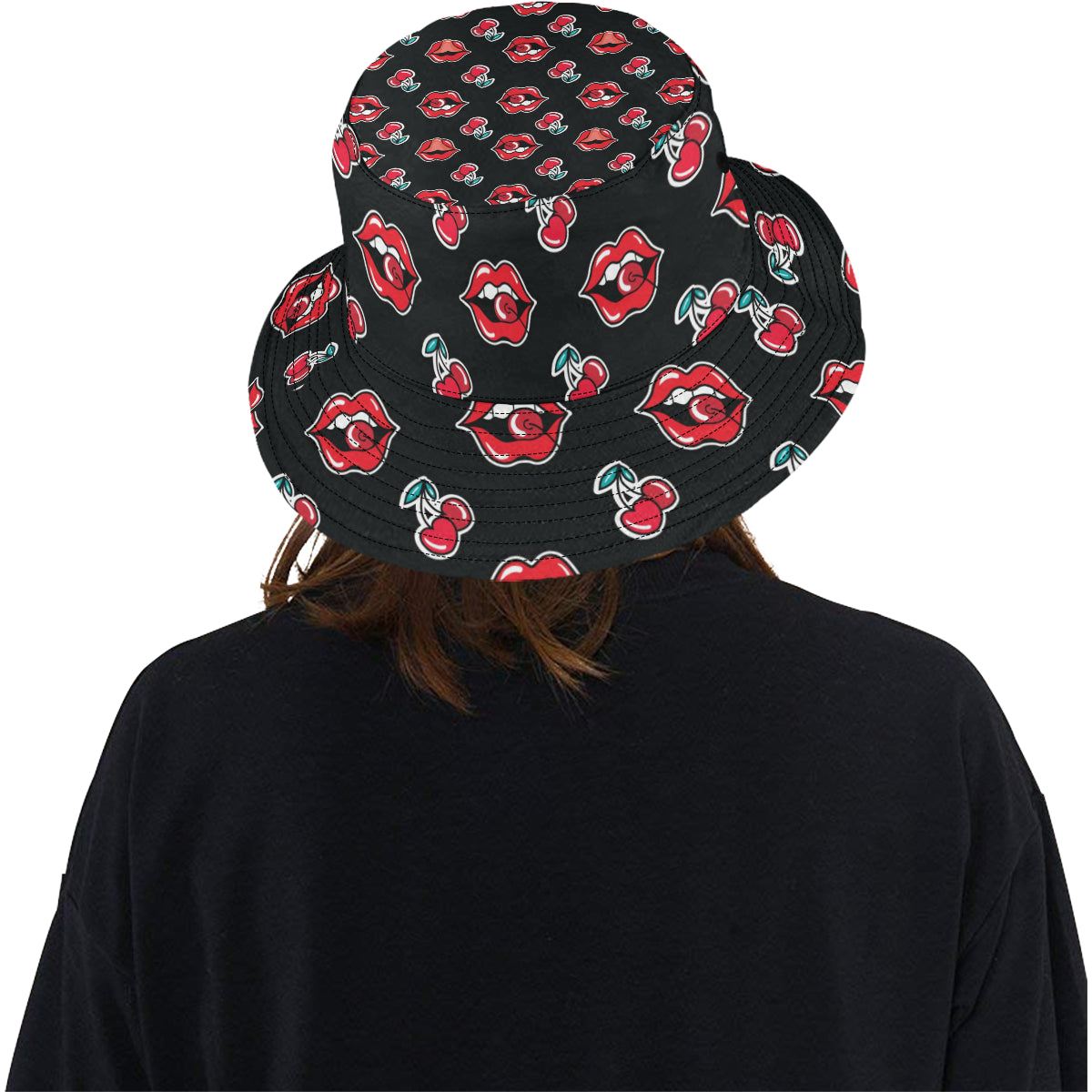 Cherry Pattern Print Design CH04 Unisex Bucket Hat