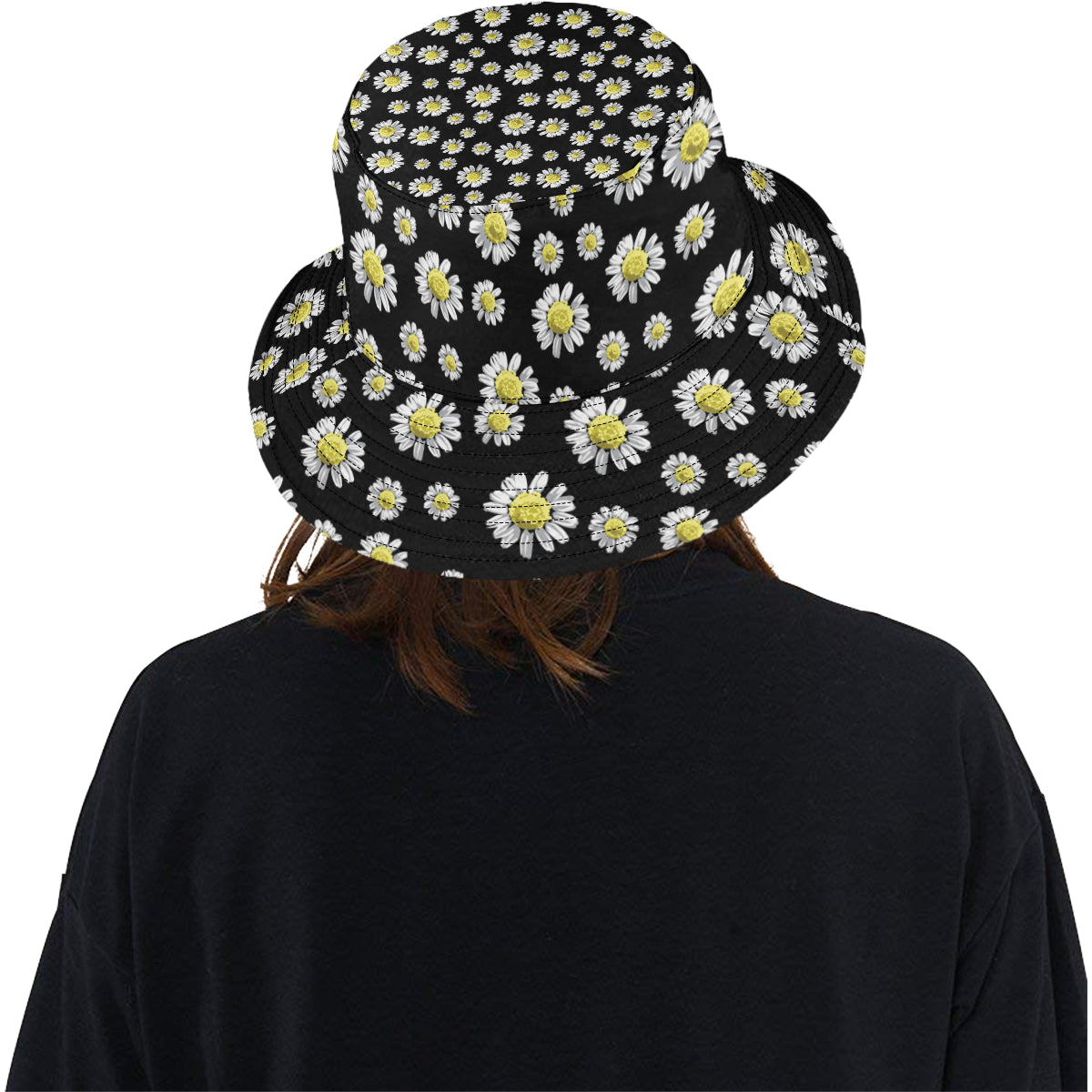 Daisy Pattern Print Design DS01 Unisex Bucket Hat