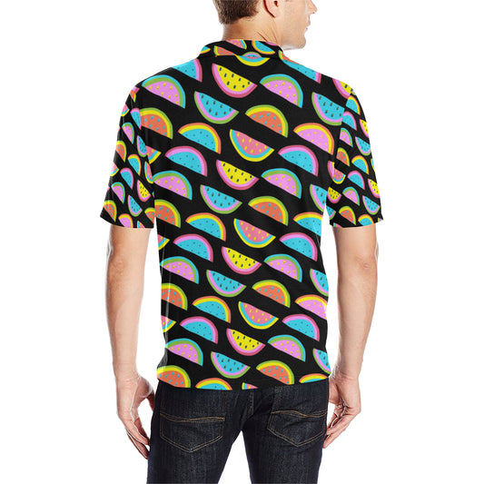 Watermelon Pattern Print Design WM08 Men Polo Shirt