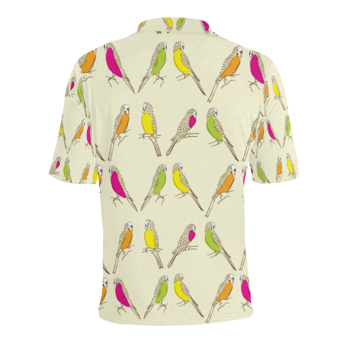 Parakeet Pattern Print Design A01 Men Polo Shirt