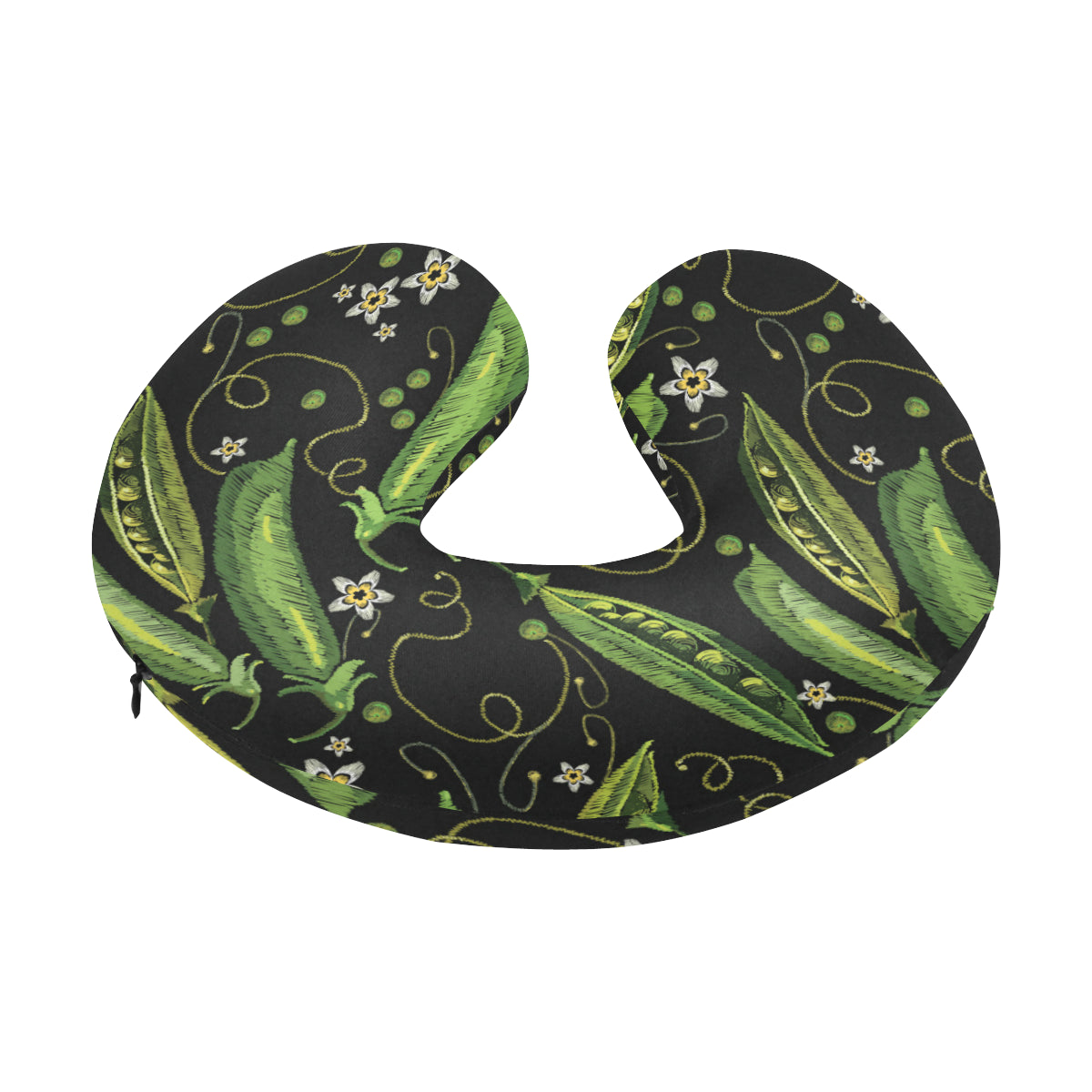 Peas Pattern Print Design A02 U-Shaped Travel Neck Pillow