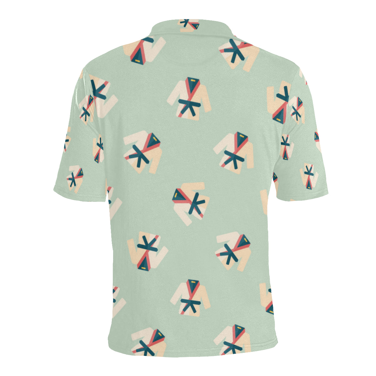 Karate Pattern Print Design 02 Men Polo Shirt