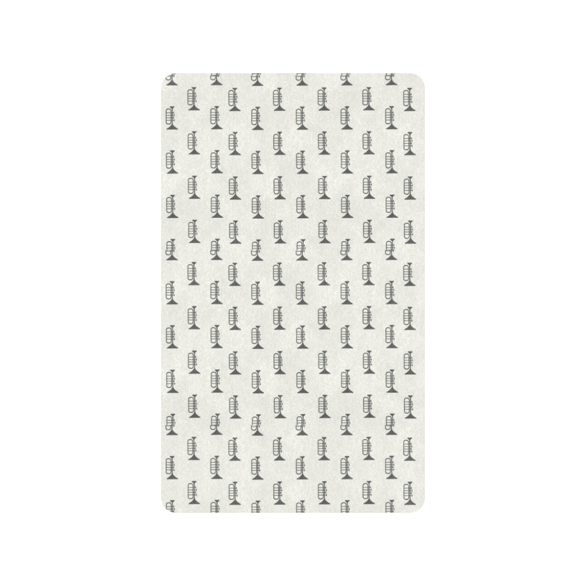 Trumpet Pattern Themed Print Rubber Doormat