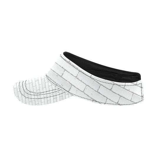 Brick White Pattern Print Design 03 Unisex Sun Visor
