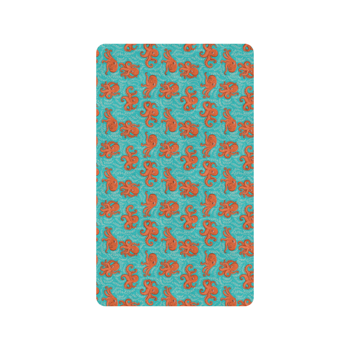 Octopus Cartoon Design Print Themed Rubber Doormat