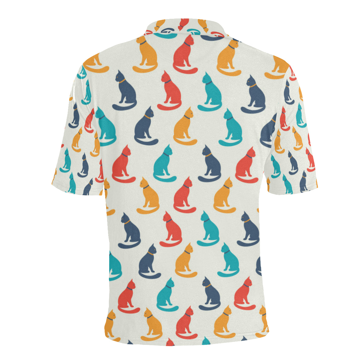Cat Pattern Print Design 03 Men Polo Shirt