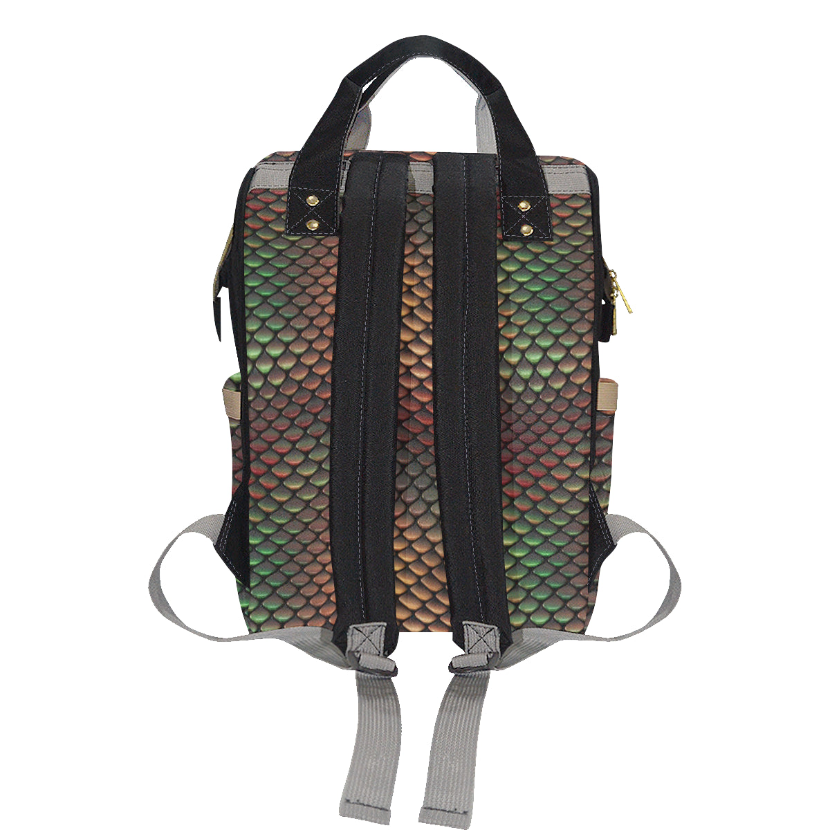 Snake Skin Colorful Print Diaper Bag Backpack