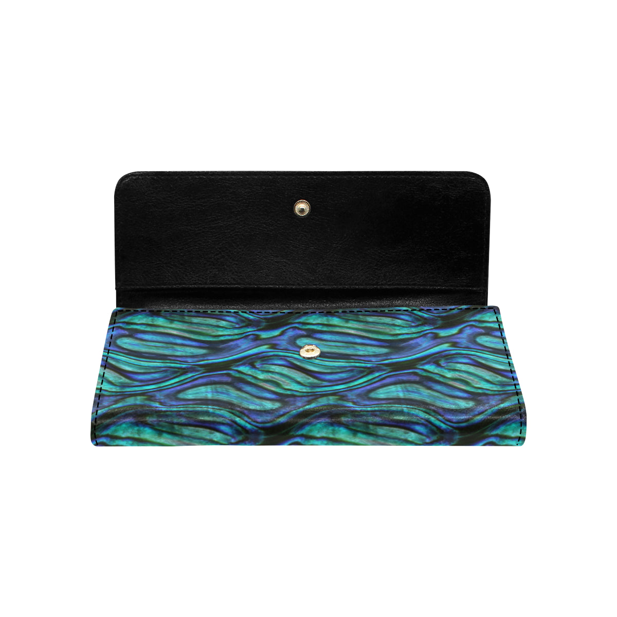 Abalone Pattern Print Design 02 Women's Trifold Wallet
