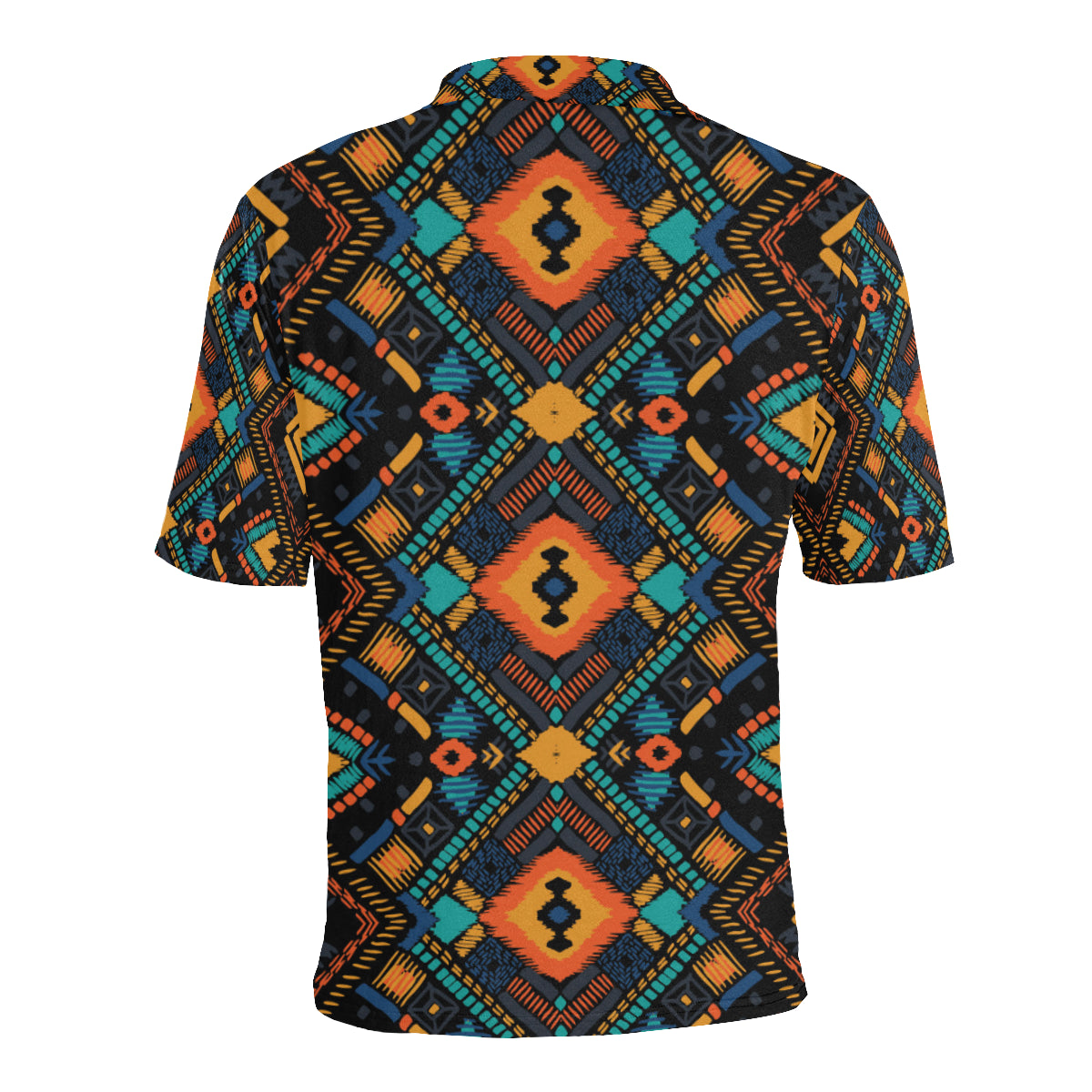Kente Pattern Print Design 04 Men Polo Shirt