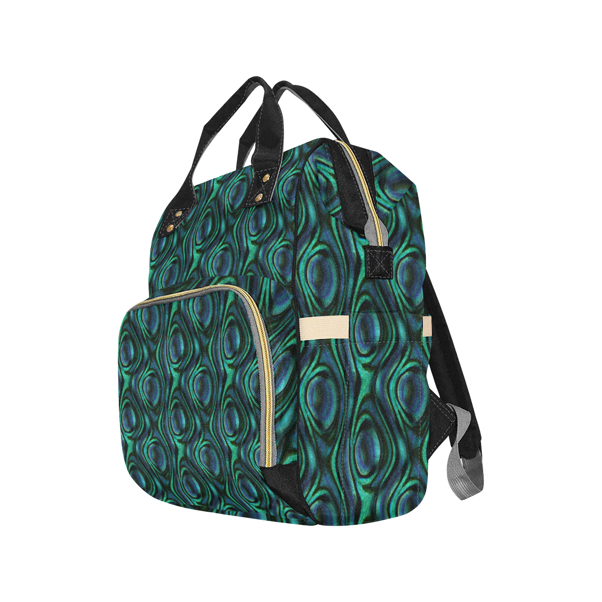 Abalone Pattern Print Design 01 Diaper Bag Backpack