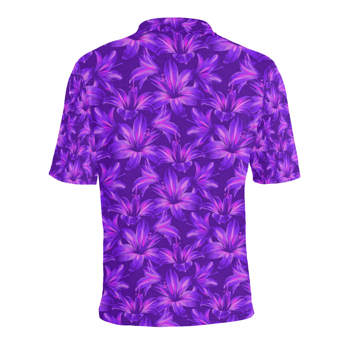 Amaryllis Pattern Print Design AL03 Men Polo Shirt