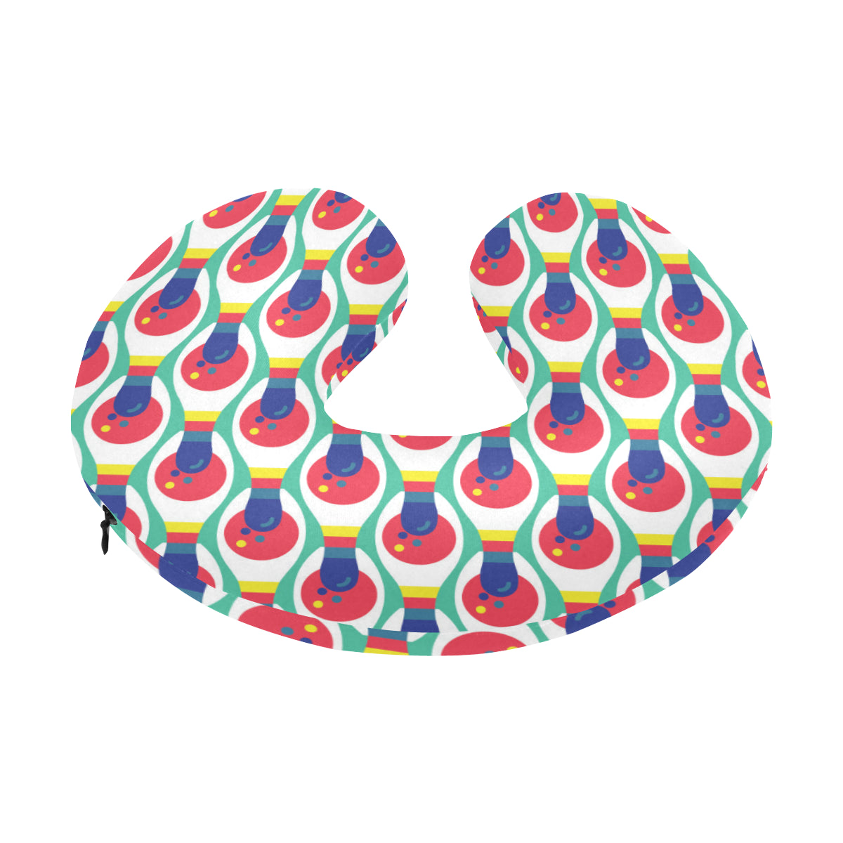 Bowling Pattern Print Design 05 U-Shaped Travel Neck Pillow