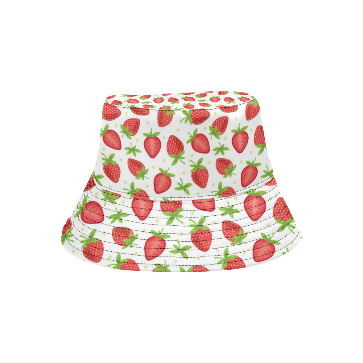 Strawberry Pattern Print Design SB07 Unisex Bucket Hat
