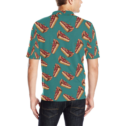 Cheesecake Cherry Pattern Print Design CK03 Men Polo Shirt