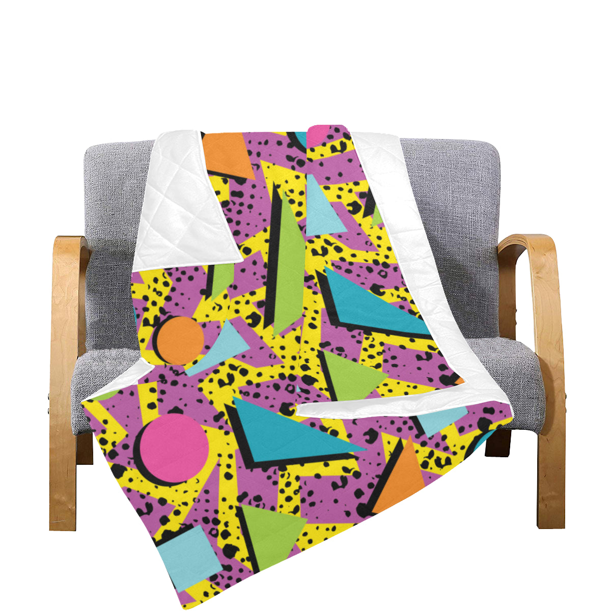 80s Pattern Print Design 1 Premium Quilt