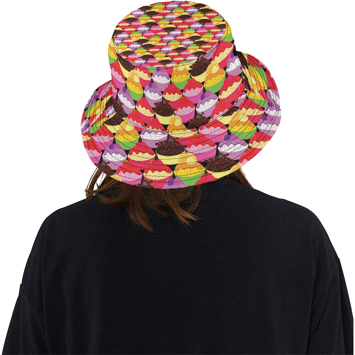 Cupcake Pattern Print Design CP02 Unisex Bucket Hat