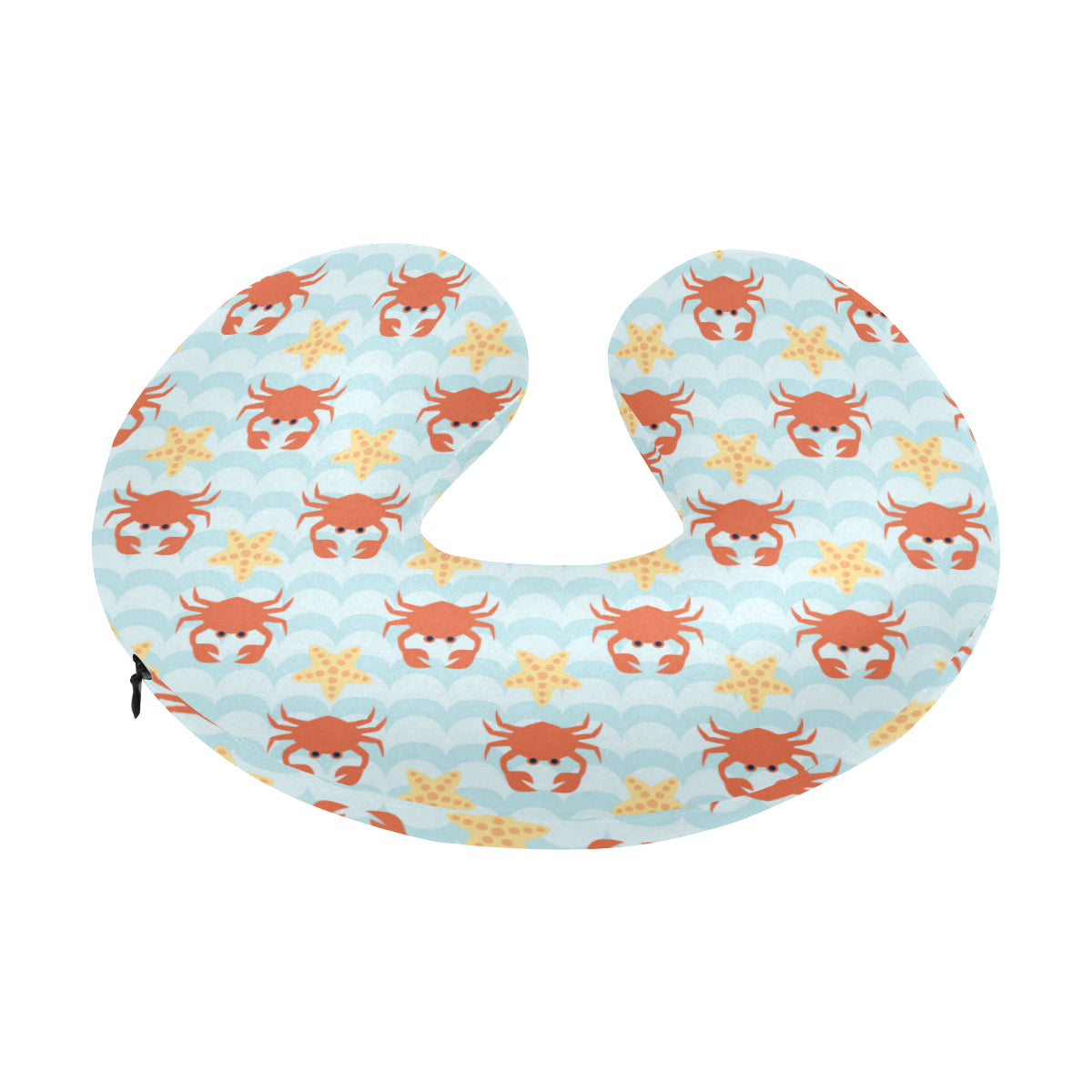 Crab Pattern Print Design 03 U-Shaped Travel Neck Pillow