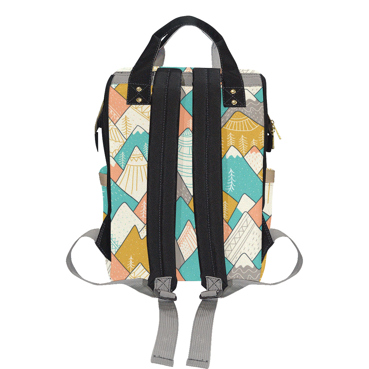 Mountain Pattern Print Design 02 Diaper Bag Backpack