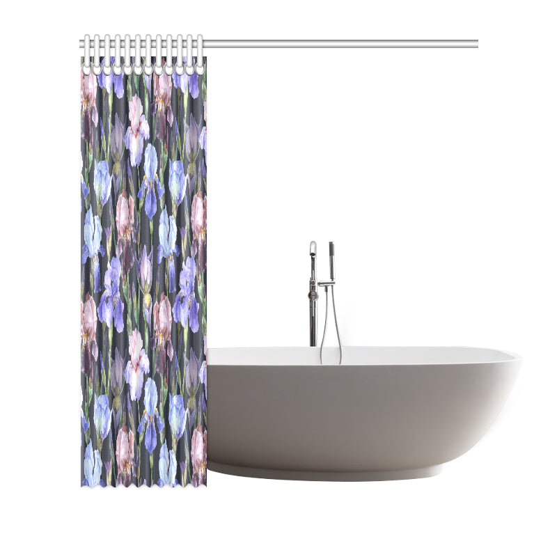 Iris Pattern Print Design IR04 Shower Curtain