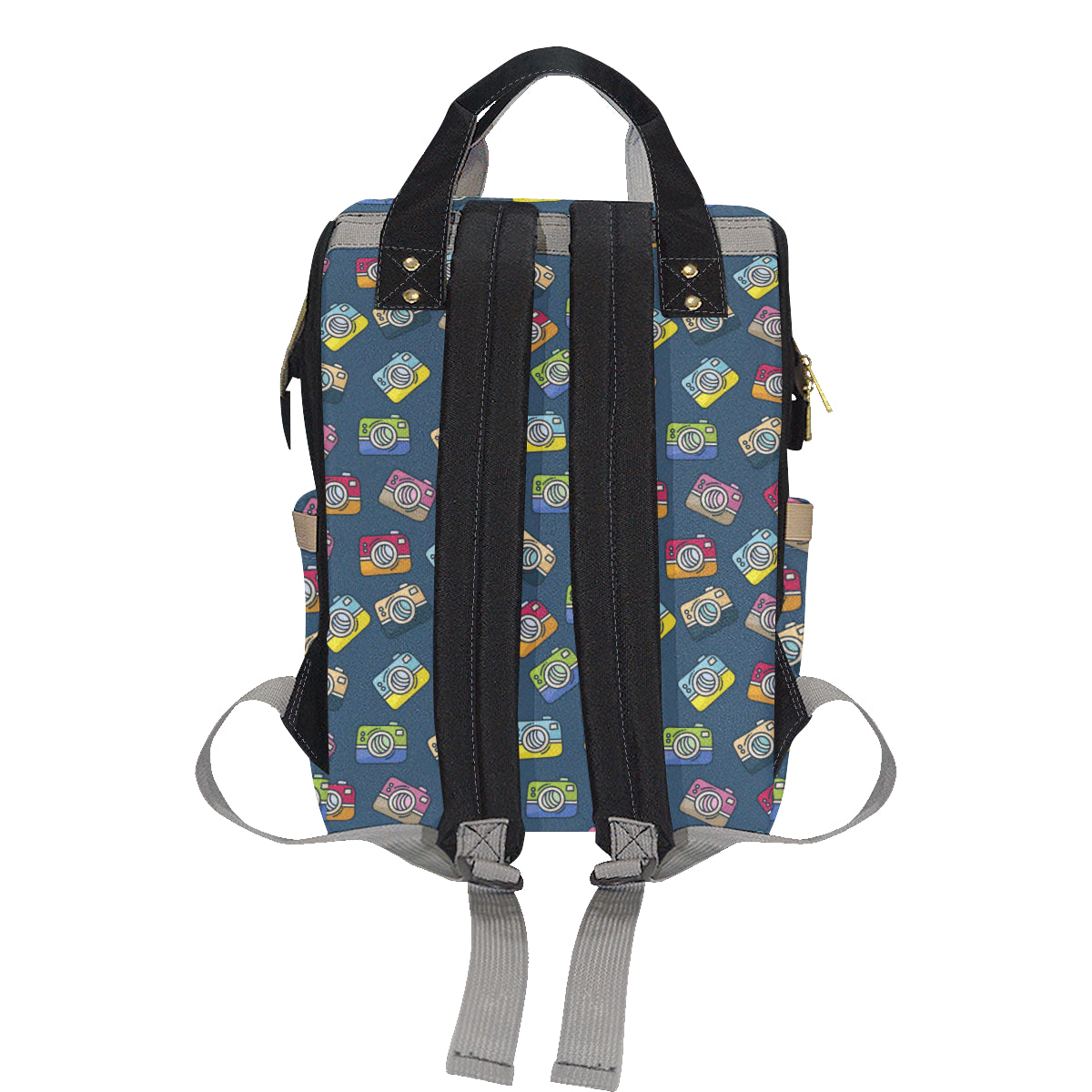 Camera Pattern Print Design 03 Diaper Bag Backpack