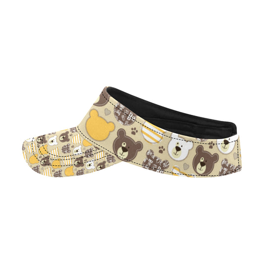 Bear PatchworkPattern Print Design 01 Unisex Sun Visor