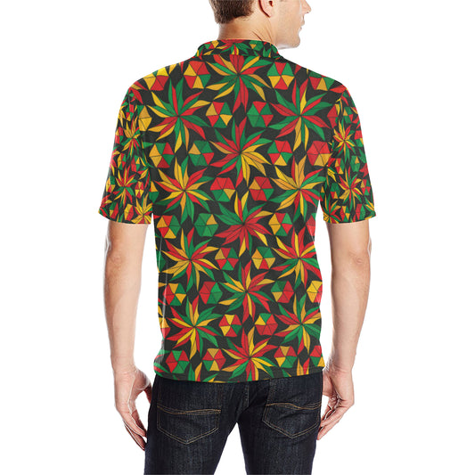 Rastafarian Pattern Print Design A03 Men Polo Shirt