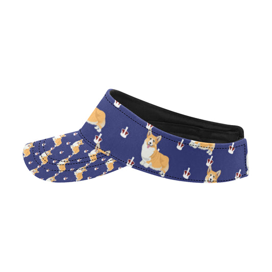 Pembroke Welsh Corgis Pattern Print Design A07 Unisex Sun Visor