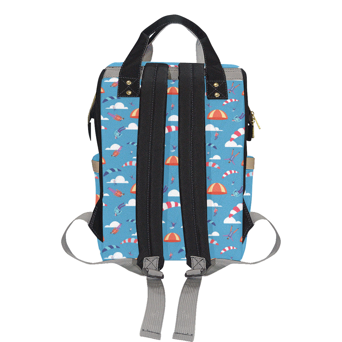 Skydiving Pattern Print Design 03 Diaper Bag Backpack