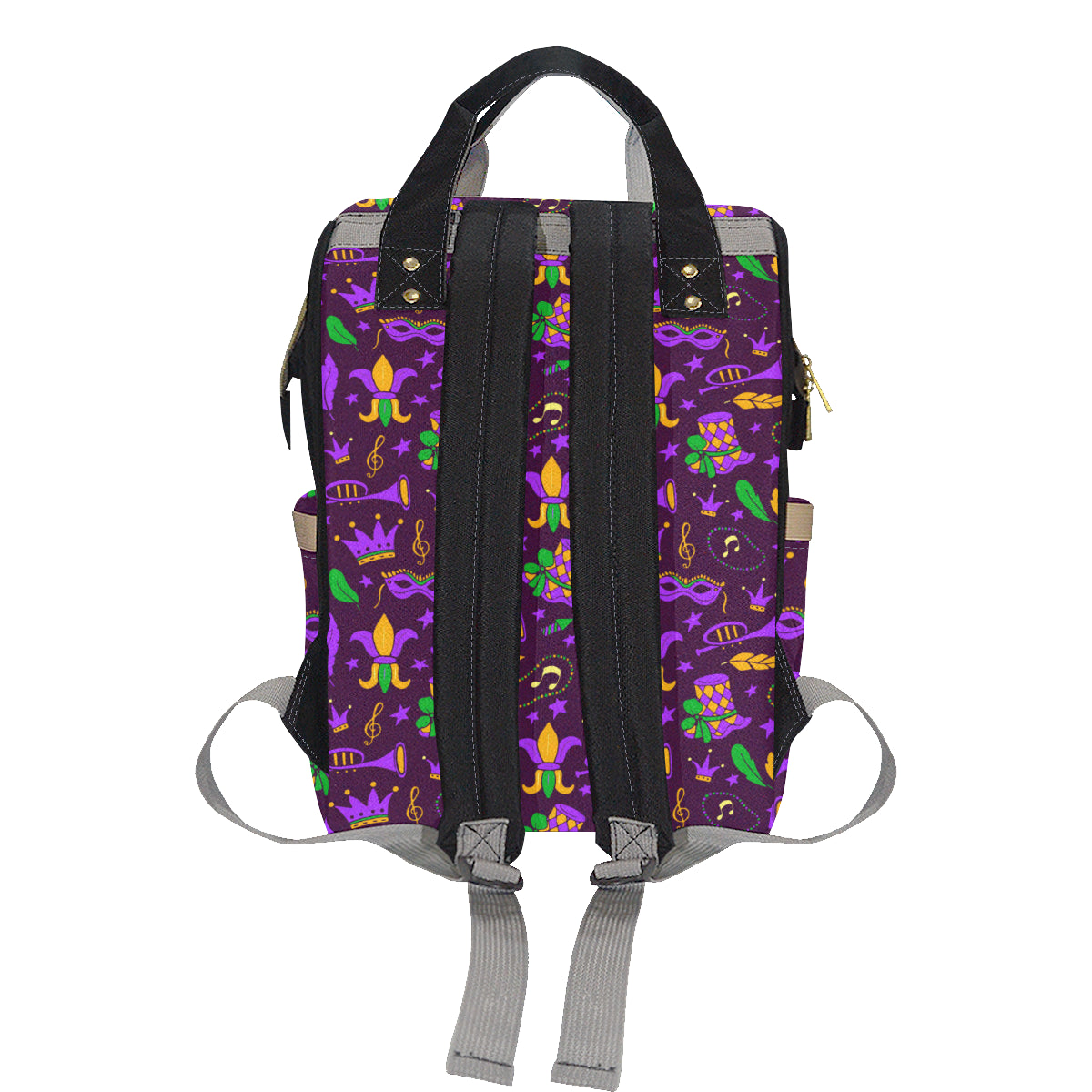 Mardi Gras Pattern Print Design 08 Diaper Bag Backpack