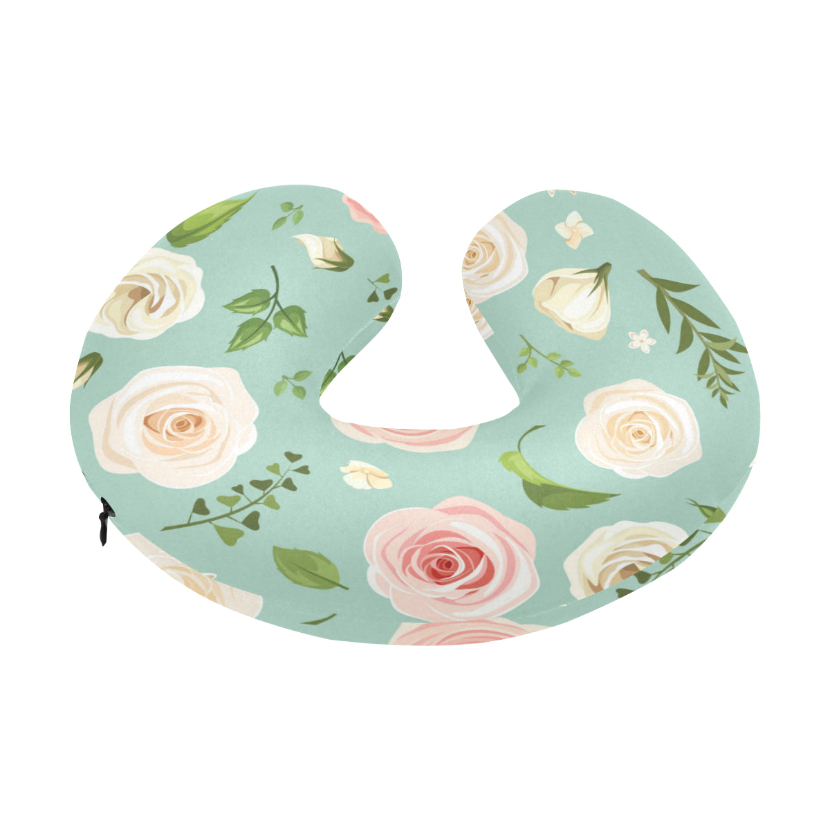 Lisianthus Pattern Print Design 01 U-Shaped Travel Neck Pillow