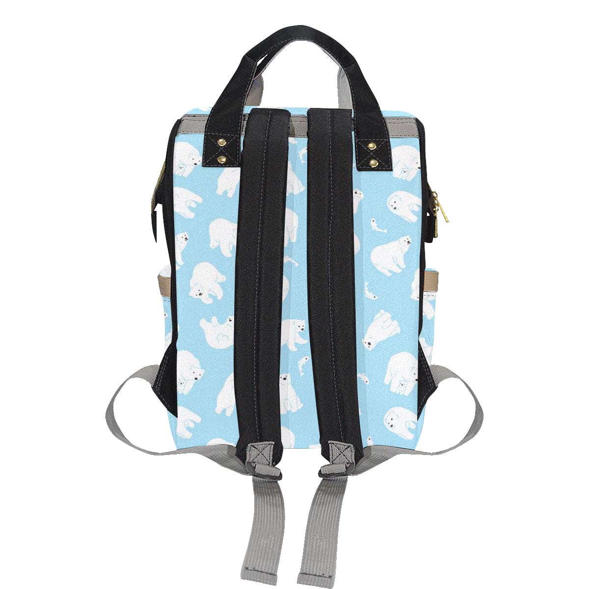 Polar Bear Pattern Print Design PB01 Diaper Bag Backpack