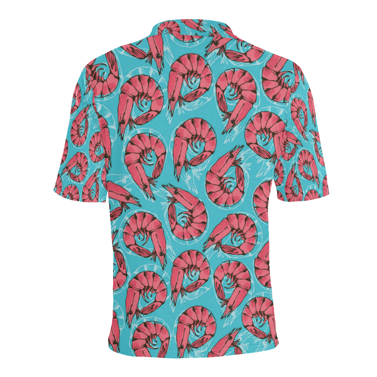 Prawn Pattern Print Design 01 Men Polo Shirt