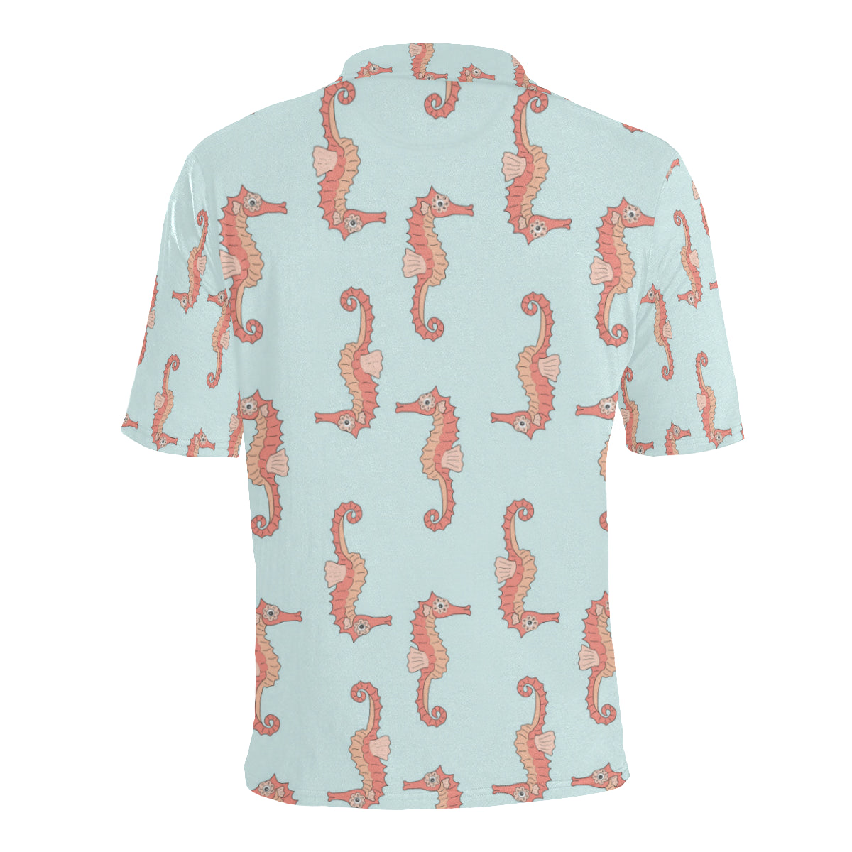 SeaHorse Pattern Print Design 01 Men Polo Shirt