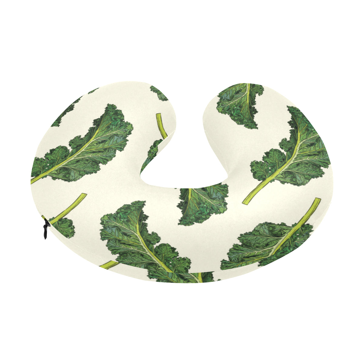 Kale Pattern Print Design 03 U-Shaped Travel Neck Pillow